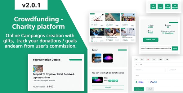 Crowdfunding v2.0.1 - Fund raising platform / Charity / Donation插图