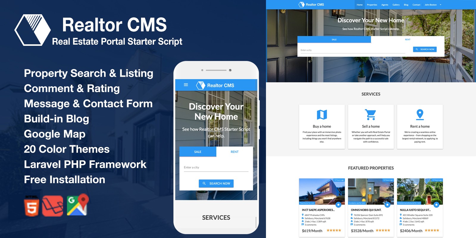 Realtor CMS Real Estate Listing Starter Script v1.0插图