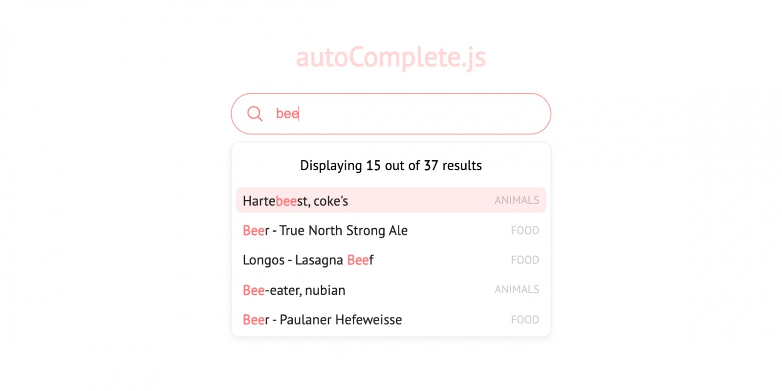 autoComplete.js v1.0 - AutoComplete Library JavaScript插图