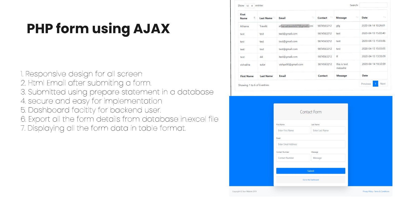 PHP Form Management Using AJAX v1.0插图