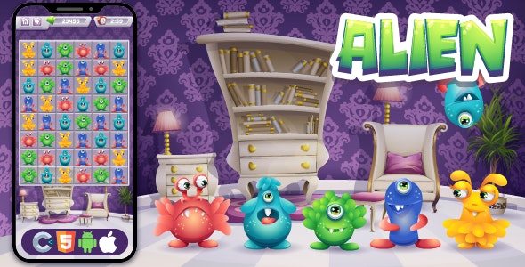 Alien Connect v1.0 – HTML5 游戏，Construct 3插图