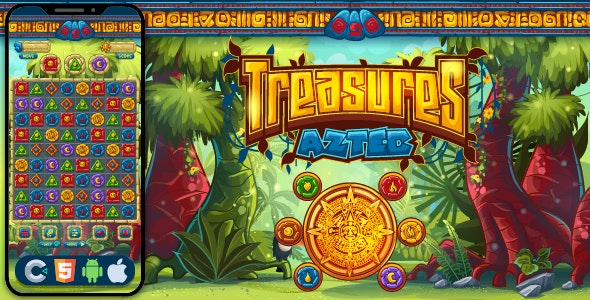 Treasure Aztec v1.0 – Html5 game, Construct 3插图