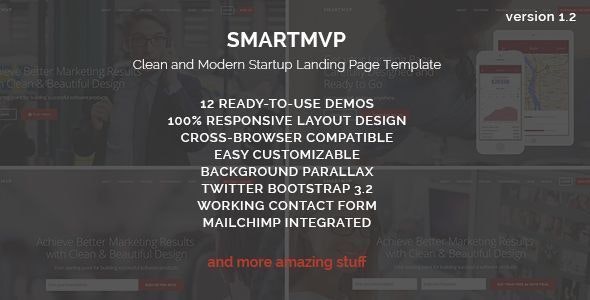 Smartmvp V1.2.3 - Startup Landing Page Template插图
