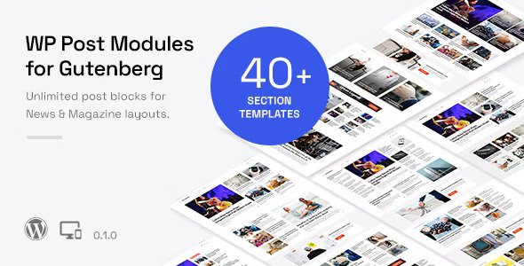 WP Post Modules for NewsPaper and Magazine Layouts (Gutenberg Block) v0.3.0插图