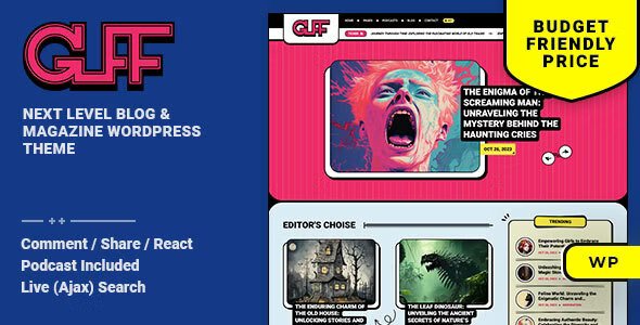 Guff v1.0.2 – WordPress 博客和杂志主题插图