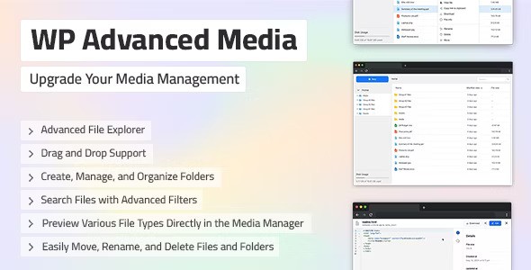 WP Advanced Media v1.0 – Powerful File Management for WordPress插图