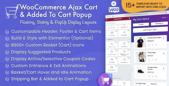 WooCommerce Ajax Cart & Added To Cart Popup v1.6.6 – Floating/Sliding/Popup All in One Cart/Checkout Plugin插图