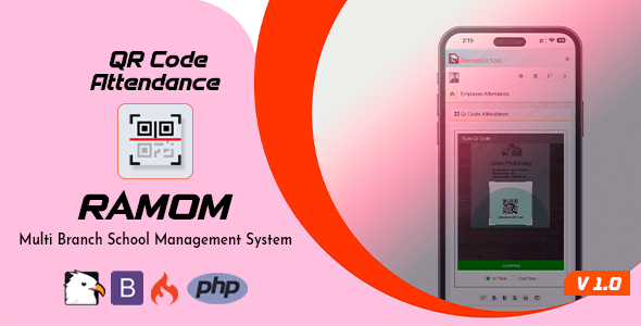 Ramom School QR Code Attendence V2.0插图