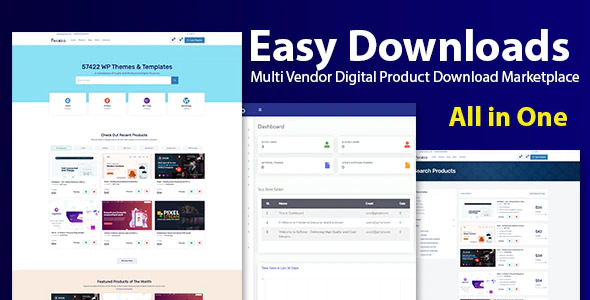 Easy Downloads V1.2（后台已汉化90%） - Multi Vendor Digital Product Download Marketplace