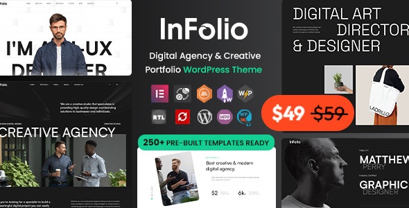 Infolio v1.0.0 - Digital Agency & Creative Portfolio WordPress Elementor Theme