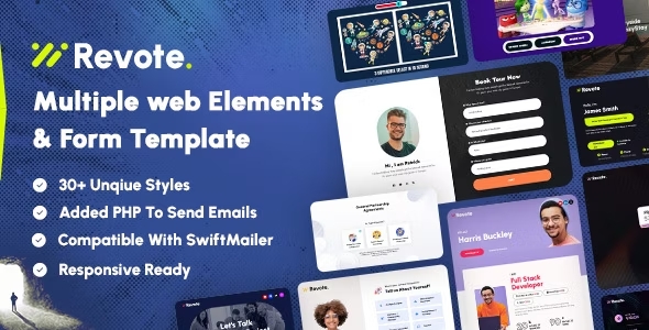 Revote v1.0.0 - Multiple Web Elements & Forms Templates