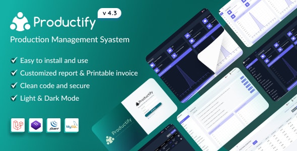 Productify V4.3 - Production Management System插图