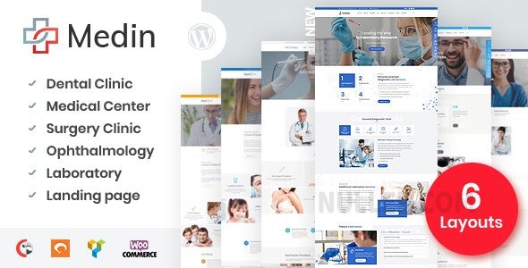 Medin v1.8.4 – 医疗中心 WordPress 主题插图