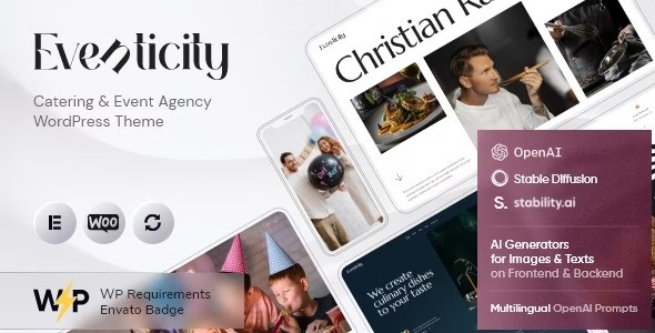 Eventicity v1.0 – Catering & Event Agency WordPress Theme插图