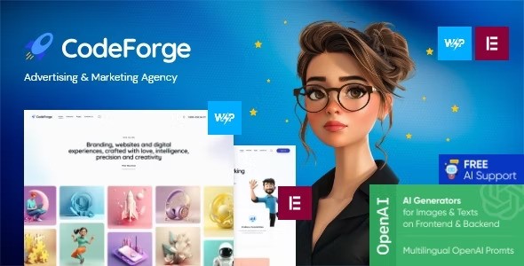 CodeForge v1.0 – IT Company WordPress Theme插图