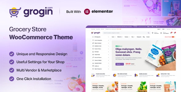 Grogin v1.0.8 - Grocery Store WooCommerce WordPress Theme插图