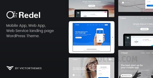 Redel v1.8.1 – Responsive App Landing WordPress Theme插图