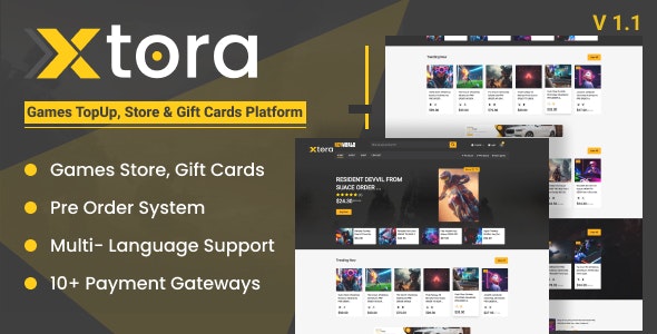 Xtora V1.1.0（已汉化） - Games Topup, Store & Gift Cards Seller With Preorder Management插图