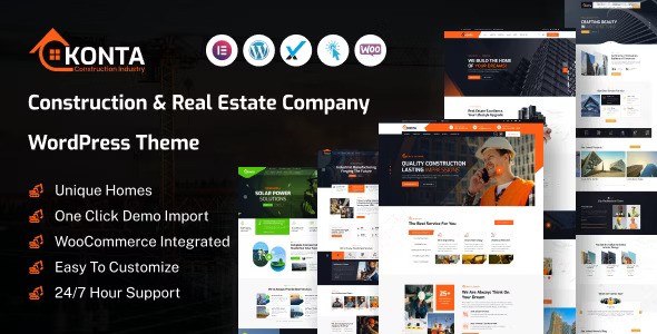 Konta v1.0.0 – Construction and Real Estate Company WordPress Theme插图