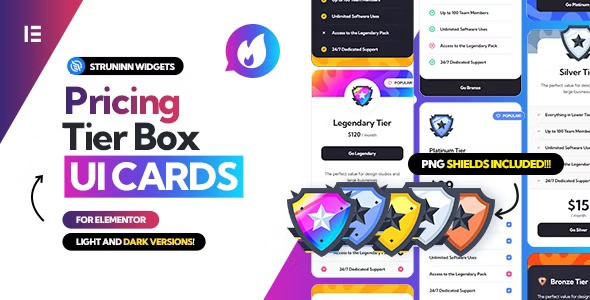 Struninn v1.0.0 – Pricing Table – UI Cards for Elementor插图