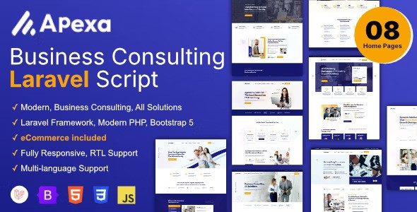 Apexa v1.0.6 – Multi-Purpose Business Consulting Laravel Script