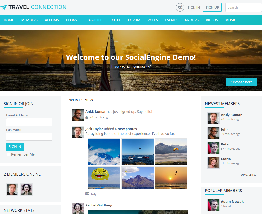 Socialengine V6.6.0  - Create Your Own Social Network Socialengine