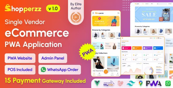 Shopperzz v1.0 – PWA eCommerce CMS with POS & WhatsApp Ordering | Inventory Management