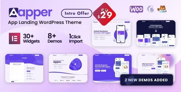 Apper v2.0.9 – WordPress Multi-concept App Landing Page Theme插图