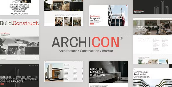 Archicon v1.4 – 建筑和施工主题插图