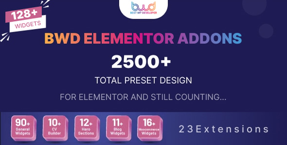 BWD Elementor addons bundle v4.12.1