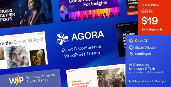 Agora v1.0 – Event & Conference WordPress Theme插图