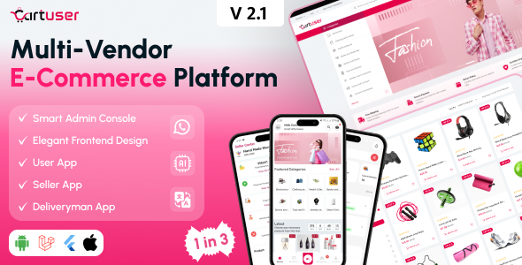 CartUser Multi-Vendor E-commerce v2.1 – Complete eCommerce Mobile App, Web, Admin and Seller Panel插图