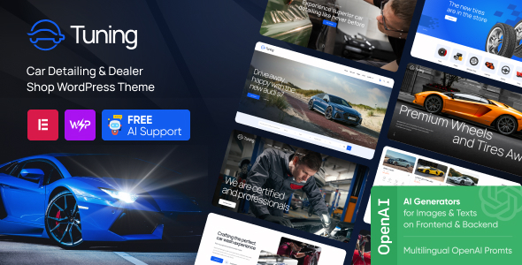 Tuning v1.0 – Car Detailing & Dealer Shop WordPress theme