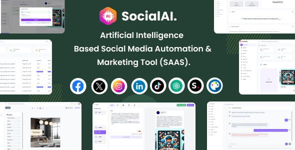 SocialAI v1.0 – Artificial Intelligence Based Social Media Automation & Marketing Tool (SAAS)插图