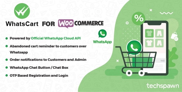 WhatsCart v1.1.0 – Whatsapp 废弃购物车恢复、订单通知、聊天框、WooCommerce 的 OTP