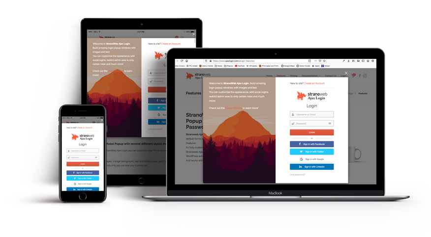 Stranoweb Ajax Login Premium v2.0.7