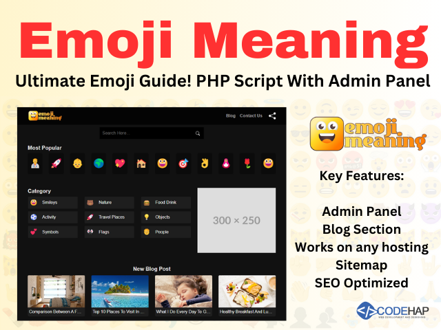 Emoji Meaning v1.0 - Ultimate Emoji Guide! PHP Script With Admin Panel