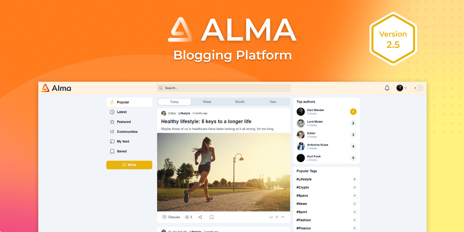 Alma v3.0 - Blogging Platform