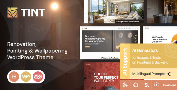 Tint v1.0 – Renovation, Painting & Wallpapering WordPress Theme