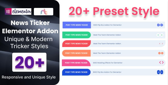 News Ticker Addon For Elementor v2.4