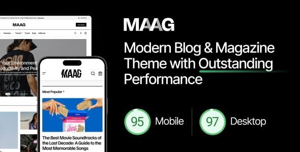 Maag v1.0.4 - 性能卓越的现代博客和杂志主题