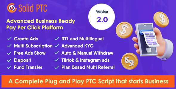 Solid PTC v2.0 - Advanced Pay Per Click Platform