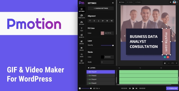 Pmotion v1.2 – Animated GIF and Video Maker For WordPress