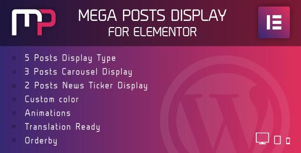 Mega Posts Display for Elementor v1.0 – Premium WordPress Plugin插图