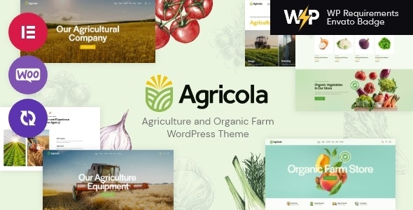 Agricola v1.12 - 农业和有机农场 WordPress 主题插图