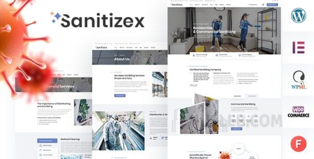 Sanitizex v2.6 – 消毒和清洁服务 WordPress 主题