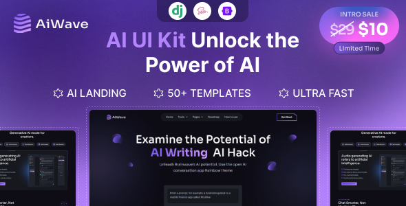 Aiwave v1.0.0 - Django 5 - AI SaaS 网站 + 仪表板 UI 套件
