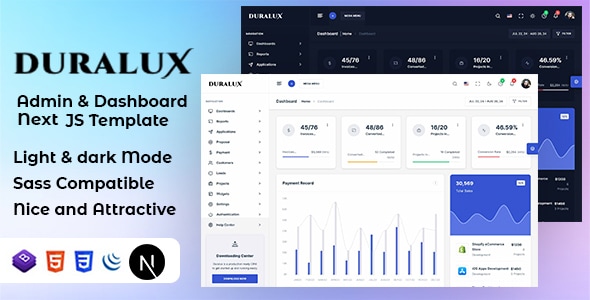 Duralux v1.0 - 管理员和仪表板 Next JS 模板