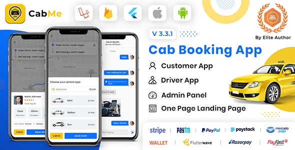 CabME v7.0 - Flutter 完整出租车预订解决方案