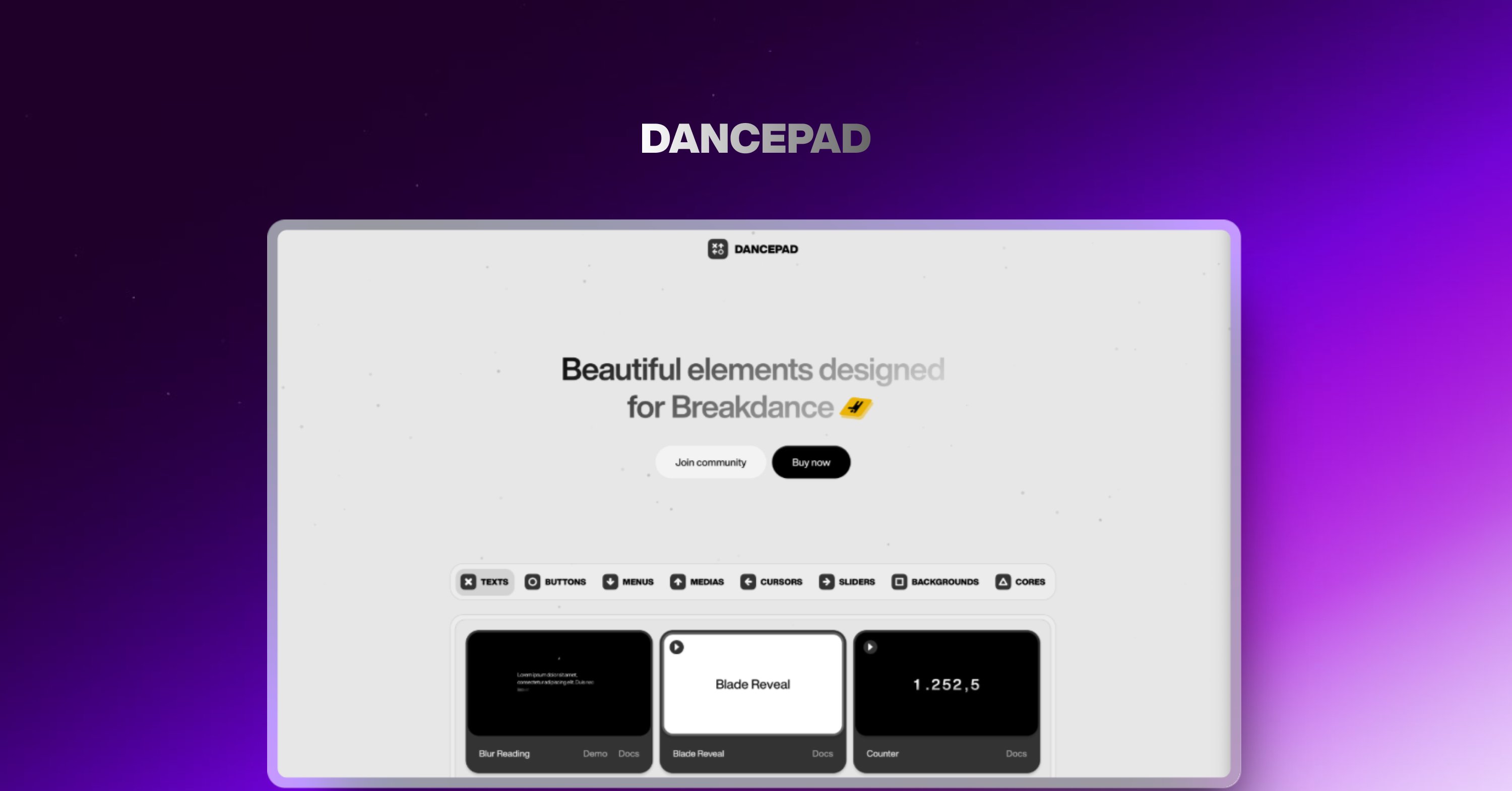 Dancepad | Beautiful elements plugin for Breakdance v1.3.1插图